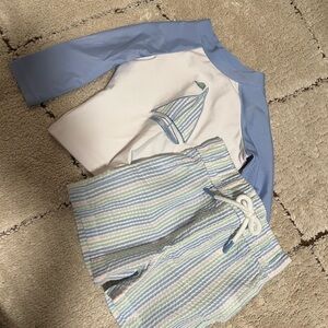 Crown & Ivy Seersucker Swimsuit Set